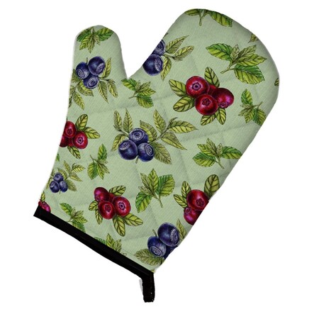 Carolines Treasures Berries in Green Oven Mitt BB5208OVMT